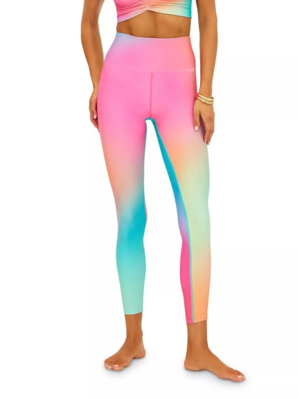 Beach Riot Sport Women Leggings Size XS Strawberry Sunset Piper Ombre New